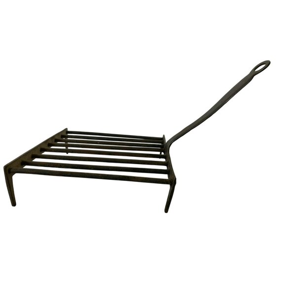 Vintage Cast Iron Fireplace Grate & Scoop Primitive Rustic Kitchen Tools Crafted - Picture 5 of 14